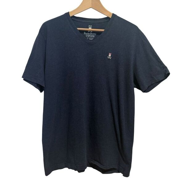 Psycho Bunny V-Neck T-Shirt Size 7 XL - Picture 1 of 7